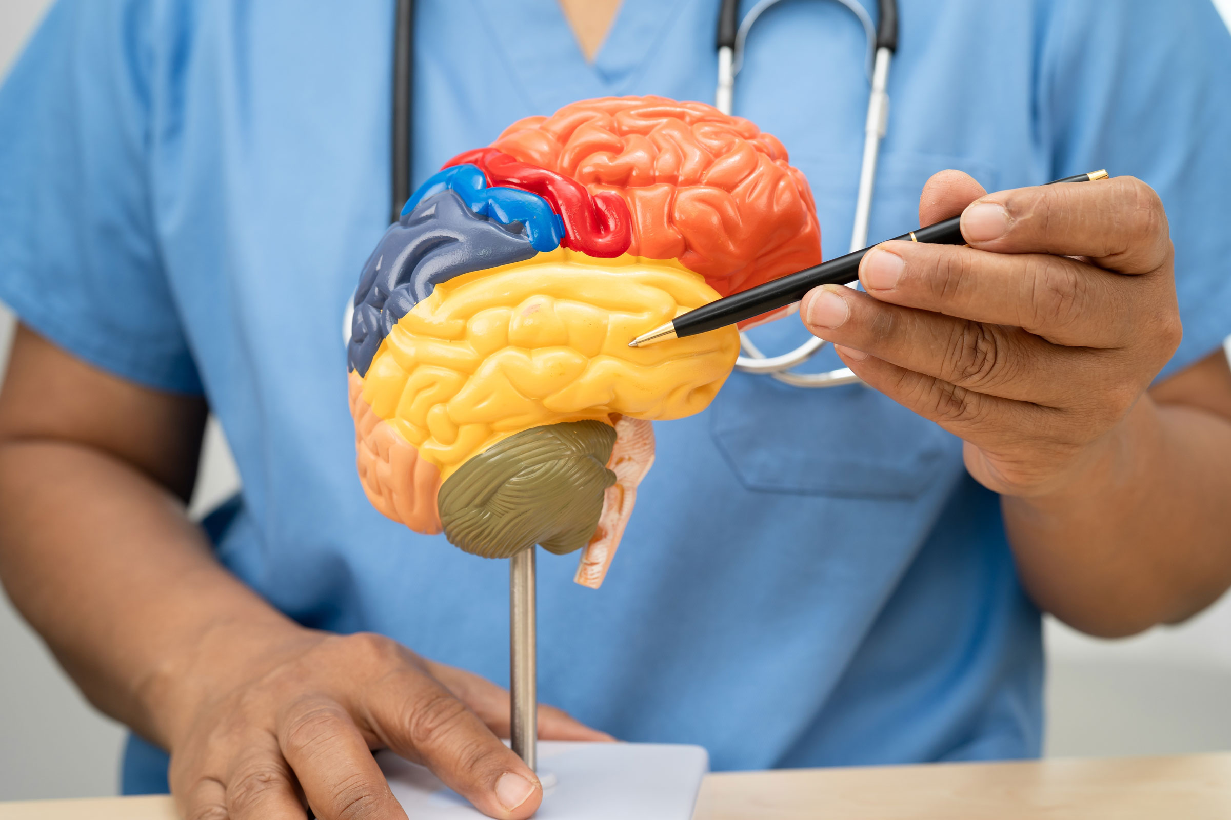 Researchers reviewing a medical study